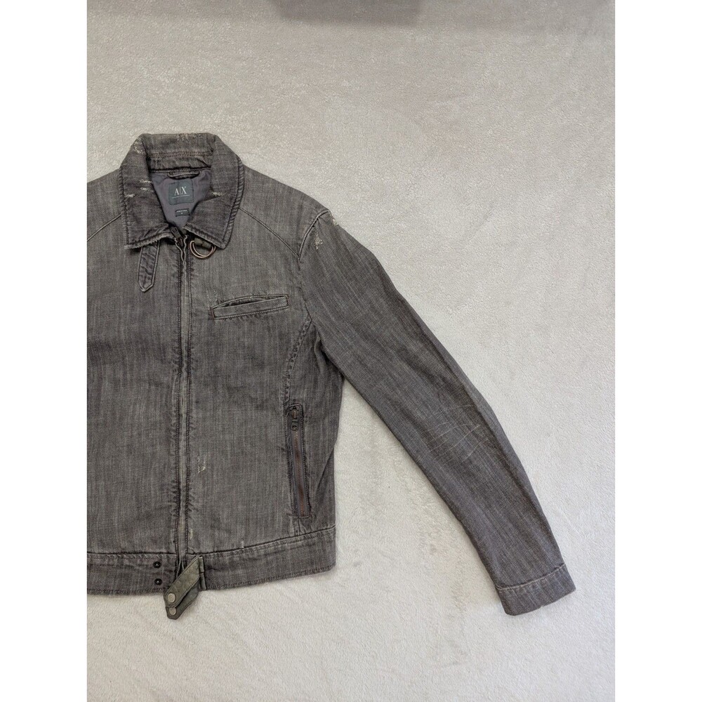 Armani Exchange Gray Bomber Jacket - Picture 7 of 10
